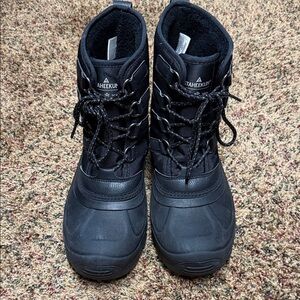 Staheekum Men's Black Waterproof Snow Boots